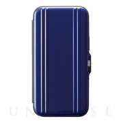 【アウトレット】【iPhone12 mini ケース】ZERO HALLIBURTON Hybrid Shockproof Flip Case for iPhone12 mini (Blue)