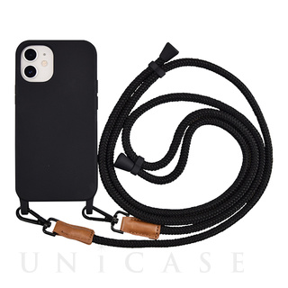 【アウトレット】【iPhone12 mini ケース】Shoulder Strap Case for iPhone12 mini (black)