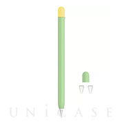 【Apple Pencil(第2世代)】Apple Pencil2 シリコンカバー ツートンカラー 3点セット (グリーン)