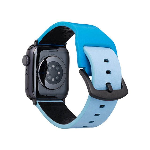【Apple Watch バンド 41/40/38mm】“at Once” Genuine Leather Watchband (Blue) for Apple Watch SE(第2/1世代)/Series9/8/7/6/5/4/3/2/1goods_nameサブ画像