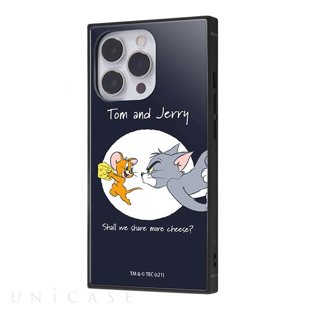 【iPhone13 Pro ケース】トムとジェリー/耐衝撃ハイブリッドケース KAKU (トムとジェリー_チーズ)