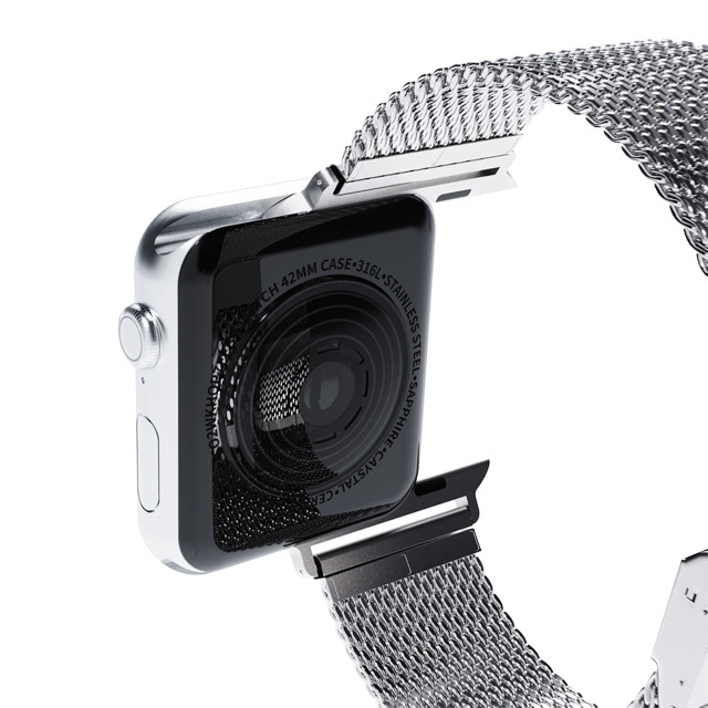 【Apple Watch バンド 41/40/38mm】CLIP MESH BAND (ブラック) for Apple Watch SE(第2/1世代)/Series9/8/7/6/5/4/3/2/1サブ画像