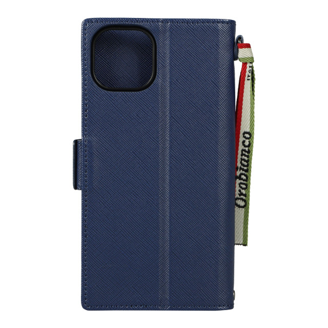 【iPhone13 ケース】“スクエアプレート” PU Leather Book Type Case (D.BLUE)サブ画像