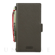 【iPhone12/12 Pro ケース】“スクエアプレート” PU Leather Book Type Case (GRAPHITE)