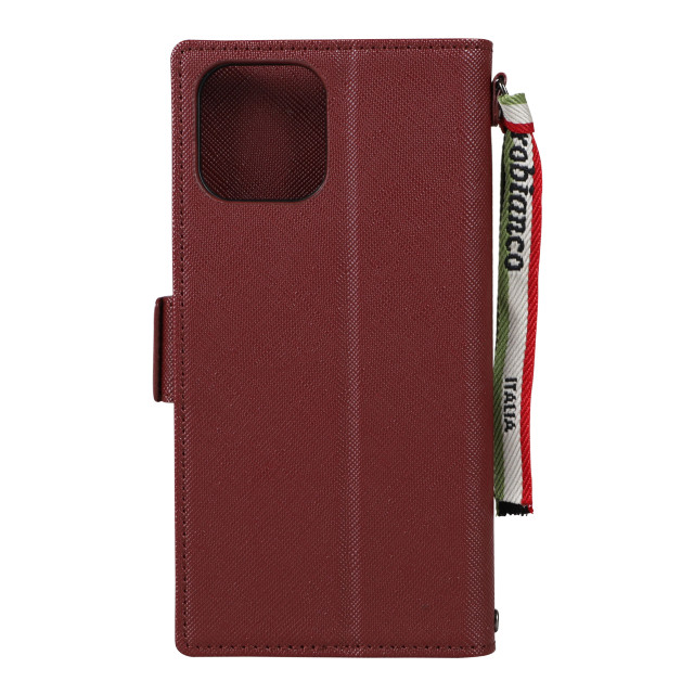 【iPhone12/12 Pro ケース】“スクエアプレート” PU Leather Book Type Case (WINE)goods_nameサブ画像