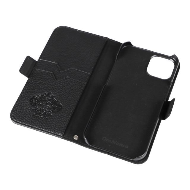 【iPhone13 ケース】“シュリンク” PU Leather Book Type Case (BLACK)サブ画像