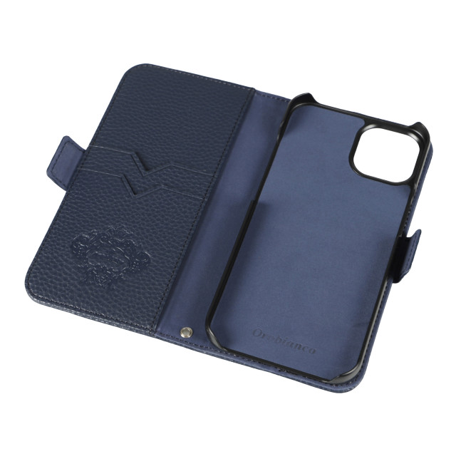 【iPhone13 ケース】“シュリンク” PU Leather Book Type Case (NAVY)サブ画像