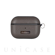 【AirPods Pro ケース】“スクエアプレート” PU Leather Case (GRAPHITE)