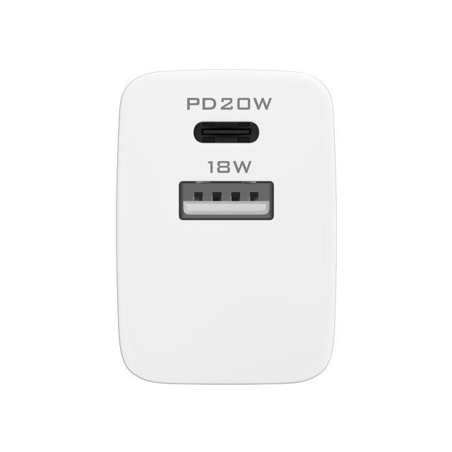 最大20W USB PD対応 USB Type-Cポート ＋ USB Type-Aポート かしこく超速充電 AC充電器 OWL-APD20C1A1シリーズ (ホワイト)サブ画像