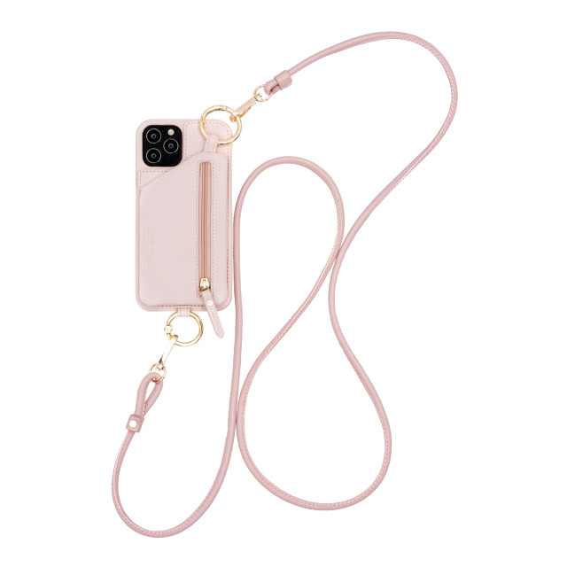 【iPhone12 mini ケース】Necklace Case With Multi-Strap + Zip Pocket (Nude)サブ画像