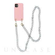 【iPhone12 mini ケース】Necklace Case Soft Touch Nude with Chain