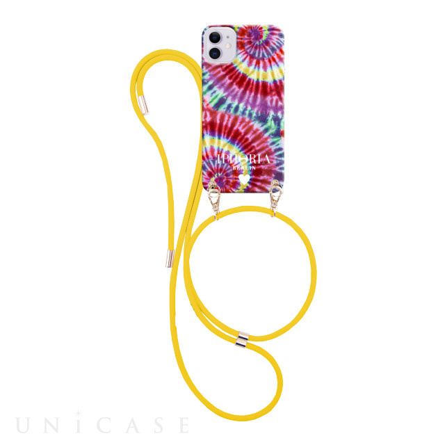 【iPhone12/12 Pro ケース】Necklace Case Tie Dye Colorful