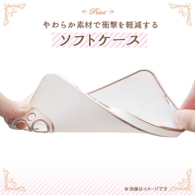 【iPhone13 Pro ケース】TPUソフトケース メタリック Felame (ネイビー/シルバー)goods_nameサブ画像