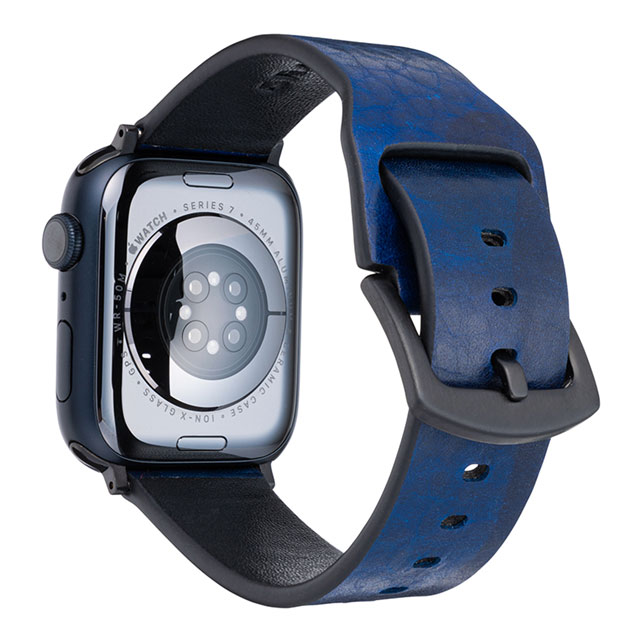 【Apple Watch バンド 49/45/44/42mm】”CAMO” Italian Genuine Leather Watchband (Blue) for Apple Watch Ultra2/SE(第2/1世代)/Series9/8/7/6/5/4/3/2/1goods_nameサブ画像