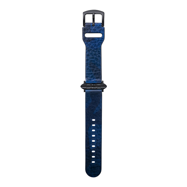 【Apple Watch バンド 49/45/44/42mm】”CAMO” Italian Genuine Leather Watchband (Blue) for Apple Watch Ultra2/SE(第2/1世代)/Series9/8/7/6/5/4/3/2/1サブ画像