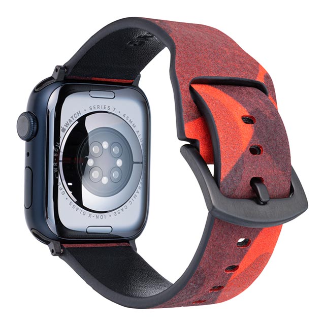 【Apple Watch バンド 49/45/44/42mm】”CAMO” Italian Genuine Leather Watchband (Orange) for Apple Watch Ultra2/SE(第2/1世代)/Series9/8/7/6/5/4/3/2/1goods_nameサブ画像