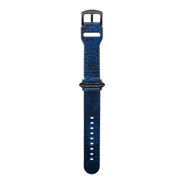 【Apple Watch バンド 41/40/38mm】”CAMO” Italian Genuine Leather Watchband (Blue) for Apple Watch SE(第2/1世代)/Series9/8/7/6/5/4/3/2/1goods_nameサブ画像