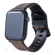 【Apple Watch SE/Series7/6/5/4/3/2/1(45/44/42mm) バンド】”CAMO” Italian Genuine Leather Watchband (Green)