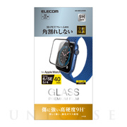 【Apple Watch SE/Series6/5/4(40mm) フィルム】フルカバーフィルム/ガラス/フレーム付き/ブラック