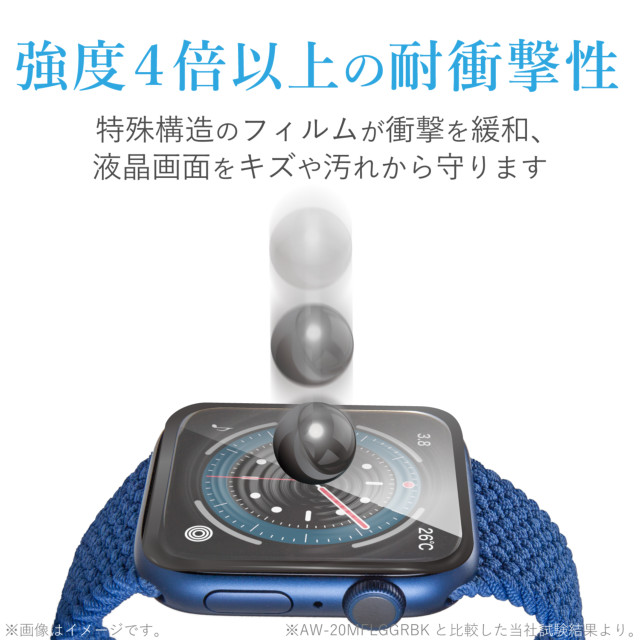 【Apple Watch フィルム 44mm】フルカバーフィルム/ガラス/超強化/エッジ強化/セラミックコート/ブラック for Apple Watch SE(第2/1世代)/Series6/5/4サブ画像