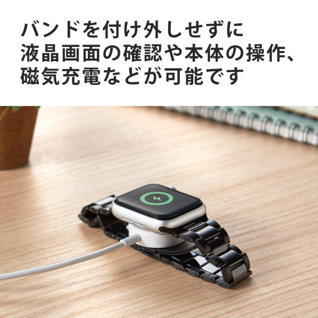 【Apple Watch バンド 41/40/38mm】バンド/セラミック/ステンレス/3連タイプ (ブラック) for Apple Watch SE(第2/1世代)/Series8/7/6/5/4/3/2/1サブ画像