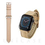 【Apple Watch バンド 45/44/42mm】バンド/ソフトレザー/ハイブリッド (ベージュ) for Apple Watch SE/Series7/6/5/4/3/2/1