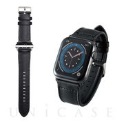 【Apple Watch バンド 45/44/42mm】バンド/ソフトレザー/ハイブリッド (ブラック) for Apple Watch SE/Series7/6/5/4/3/2/1