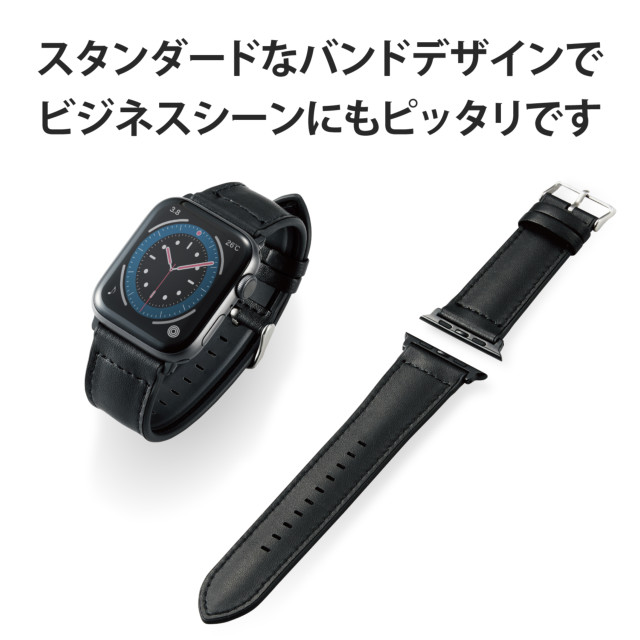 【Apple Watch バンド 45/44/42mm】バンド/ソフトレザー/ハイブリッド (ブラック) for Apple Watch SE(第2/1世代)/Series8/7/6/5/4/3/2/1goods_nameサブ画像