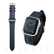 【Apple Watch バンド 41/40/38mm】バンド/ソフトレザー/ハイブリッド (ネイビー) for Apple Watch SE/Series7/6/5/4/3/2/1