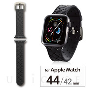 【Apple Watch SE/Series7/6/5/4/3/2/1(45/44/42mm) バンド】バンド/シリコン/イントレチャート (ブラック)