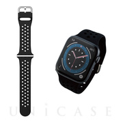 【Apple Watch バンド 45/44/42mm】バンド/シリコン/アクティブタイプ (ブラック) for Apple Watch SE/Series7/6/5/4/3/2/1