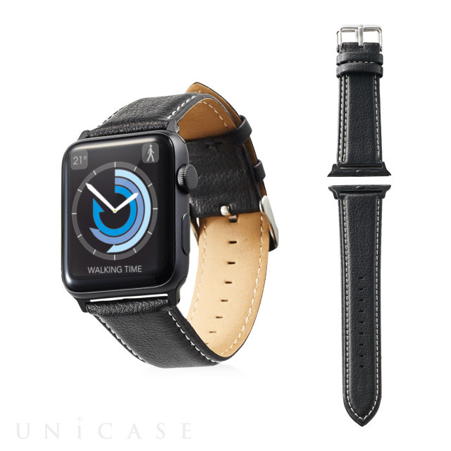 Apple Watch マグネット式 PUレザー バンド スペースグレー - レザーベルト