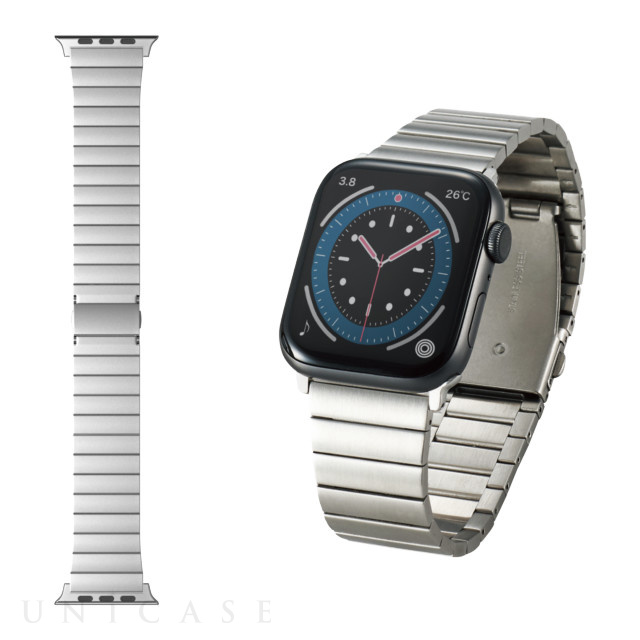 Apple Watch バンド 45/44/42mm】バンド/ステンレス/1連タイプ (シルバー) for Apple Watch  SE/Series7/6/5/4/3/2/1 ELECOM | iPhoneケースは UNiCASE