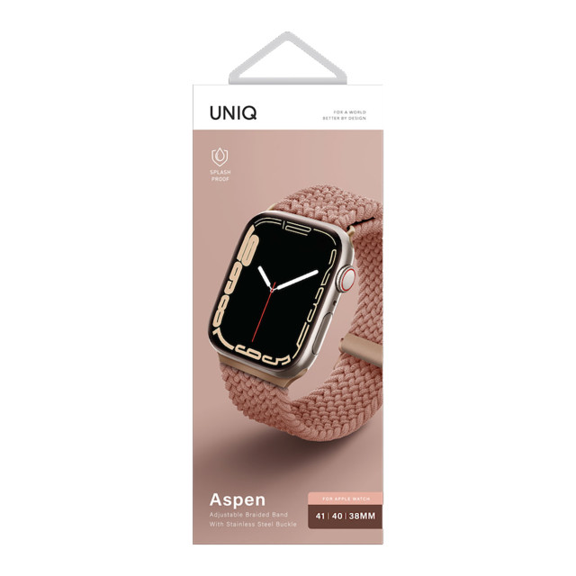 【Apple Watch バンド 41/40/38mm】ASPEN Apple Watch 編組ストラップ (GRAPEFRUIT PINK) for Apple Watch SE(第2/1世代)/Series9/8/7/6/5/4/3/2/1サブ画像