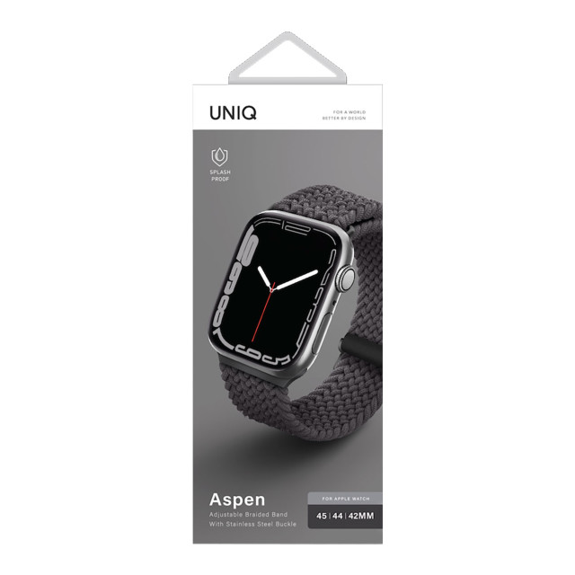 【Apple Watch バンド 45/44/42mm】ASPEN Apple Watch 編組ストラップ (GRANITE GREY) for Apple Watch SE(第2/1世代)/Series9/8/7/6/5/4/3/2/1サブ画像