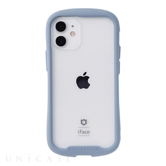 【iPhone12 mini ケース】iFace Reflection強化ガラスクリアケース (ペールブルー)