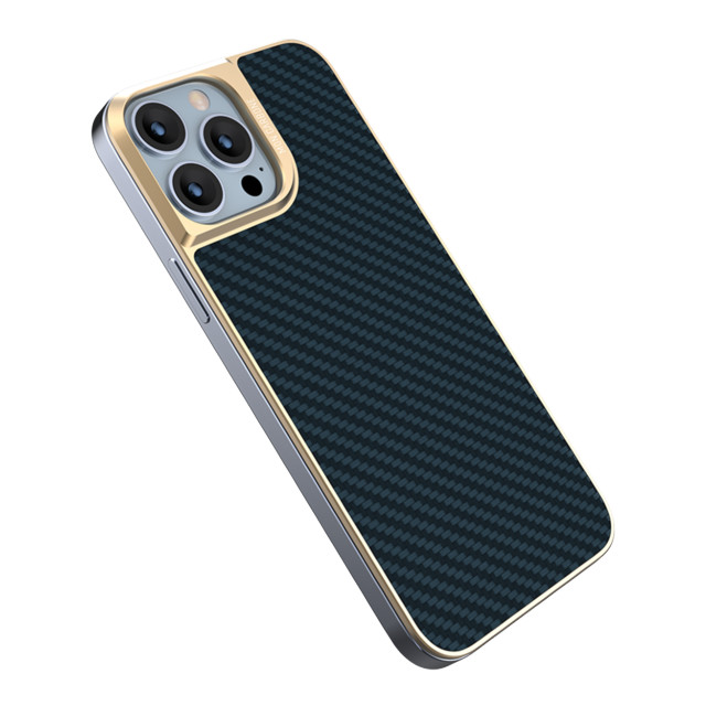 【iPhone13 mini スキンシール】HOVERFUSE Ballistic Fiber Backplate (Gold Blue)サブ画像