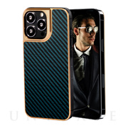 【iPhone13 Pro スキンシール】HOVERFUSE Ballistic Fiber Backplate (Gold Blue)