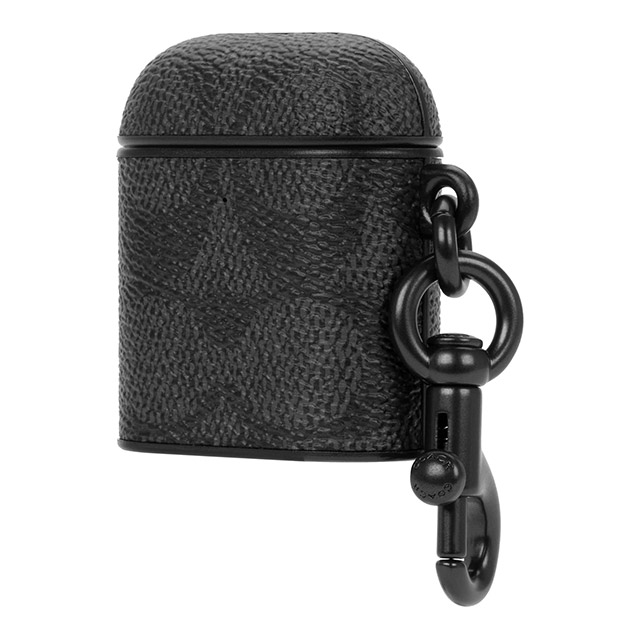 【AirPods(第2/1世代) ケース】Leather AirPods Case (Signature C Charcoal)サブ画像