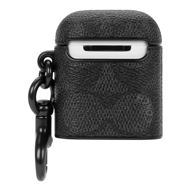 【AirPods(第2/1世代) ケース】Leather AirPods Case (Signature C Charcoal)サブ画像