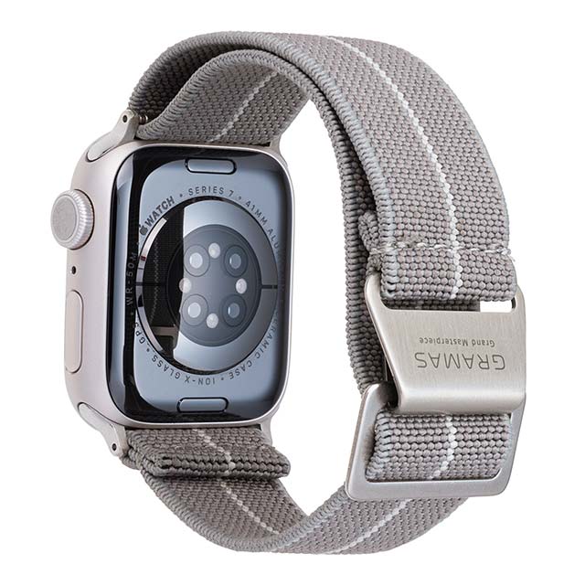 【Apple Watch バンド 49/45/44/42mm】”MARINE NATIONALE” STRAP (Gray/White) for Apple Watch Ultra2/SE(第2/1世代)/Series9/8/7/6/5/4/3/2/1サブ画像