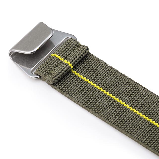 【Apple Watch バンド 41/40/38mm】”MARINE NATIONALE” STRAP (Khaki/Yellow) for Apple Watch SE(第2/1世代)/Series9/8/7/6/5/4/3/2/1サブ画像