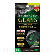 【Apple Watch ケース 41mm】ゴリラガラス 高透明 ガラス一体型PCケース (ブラック) for Apple Watch Series8/7