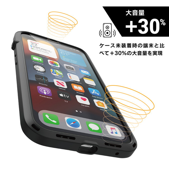 【iPhone13 mini ケース】衝撃吸収ケース Influenceシリーズ (ステルスブラック)サブ画像