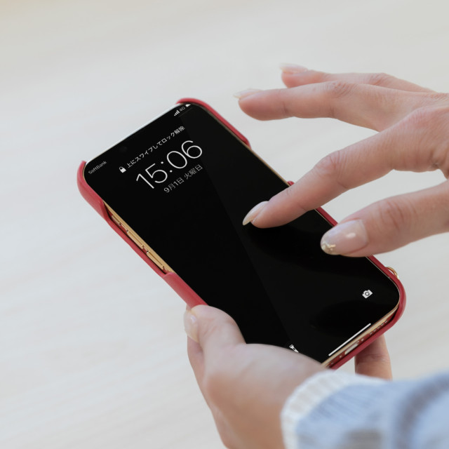 【iPhone13/13 Pro ケース】CECIL McBEE キルティング背面ケース (RED)サブ画像