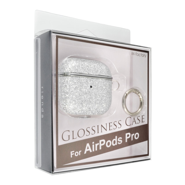 【AirPods Pro(第1世代) ケース】rienda GLOSSINESS CASE グリッター (シルバー)サブ画像