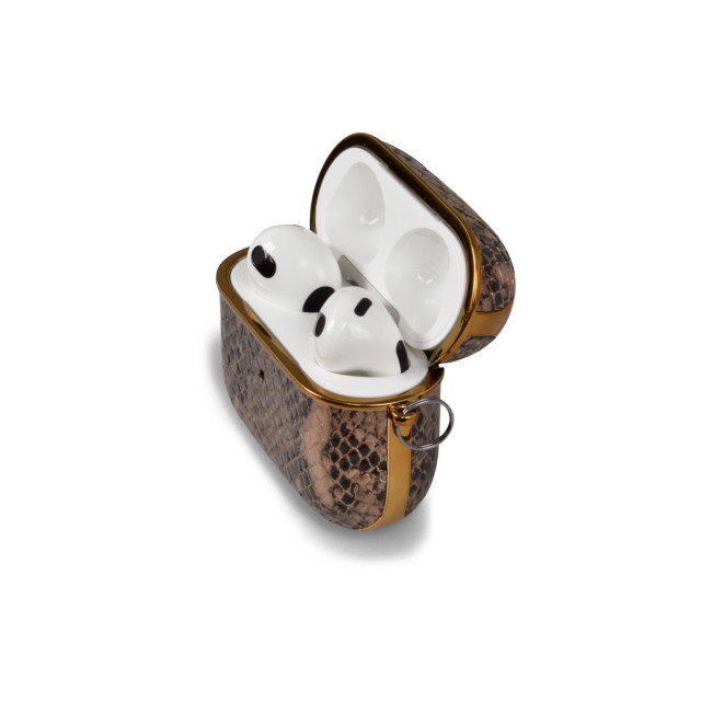 【AirPods(第3世代) ケース】ROYAL PARTY GLOSSINESS CASE パイソン (グロスブラウン)サブ画像