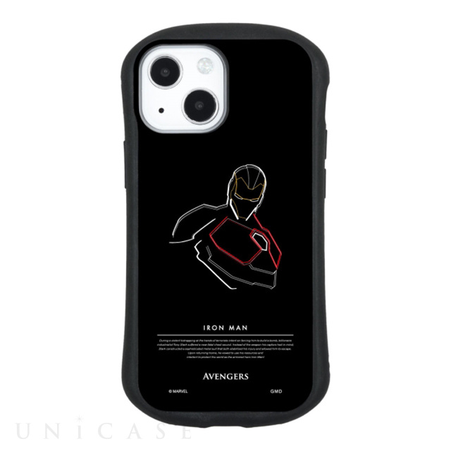 【iPhone13 mini/12 mini ケース】MARVEL ハイブリッドガラスケース (アイアンマン)