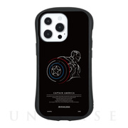 【iPhone13 Pro ケース】MARVEL ハイブリッドガラスケース (キャプテン・アメリカ)