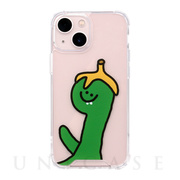 【iPhone13 mini ケース】ハイブリッドクリアケース (Green Olly with バナナ)